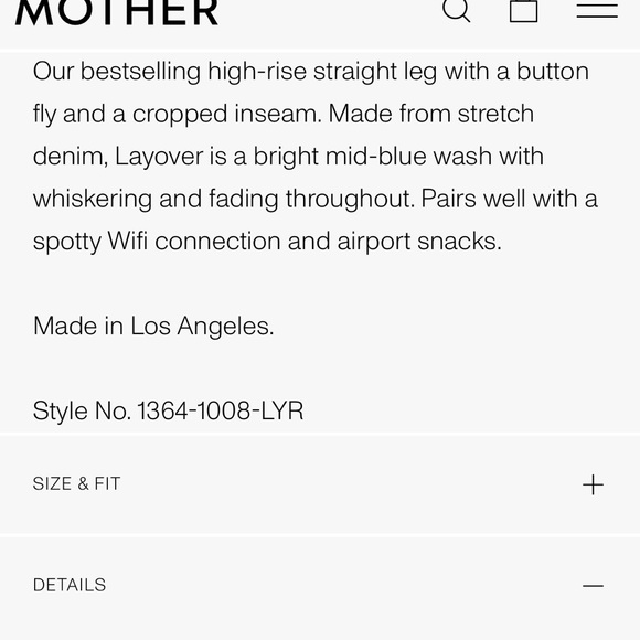 Mother The Tomcat Jeans In Layover NWOT size 32 - Picture 6 of 9